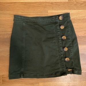 Little daisies button front mini skirt